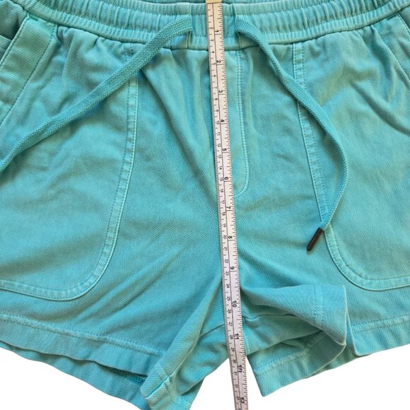 Athleta Shorts Womens Med Aqua Blue Drawstring Shorts Athleisure Loungewear - Picture 10 of 12